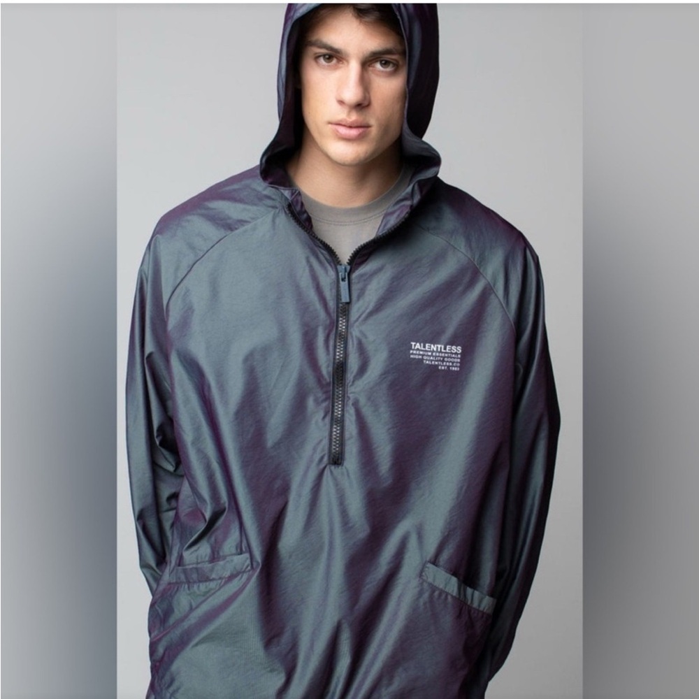 Talentless Massive Reflective Iridescent Track Jacket Unisex Size Large